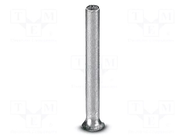 Tip: bootlace ferrule; non-insulated; copper; 1mm2; Bit len: 10mm PHOENIX CONTACT A1-10