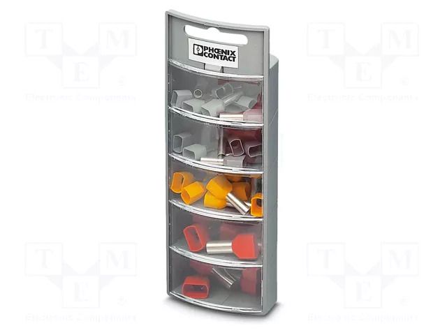 Kit: bootlace ferrules; insulated,double; copper; tinned; 40pcs. PHOENIX CONTACT AI-TWINSORTIBOXGY