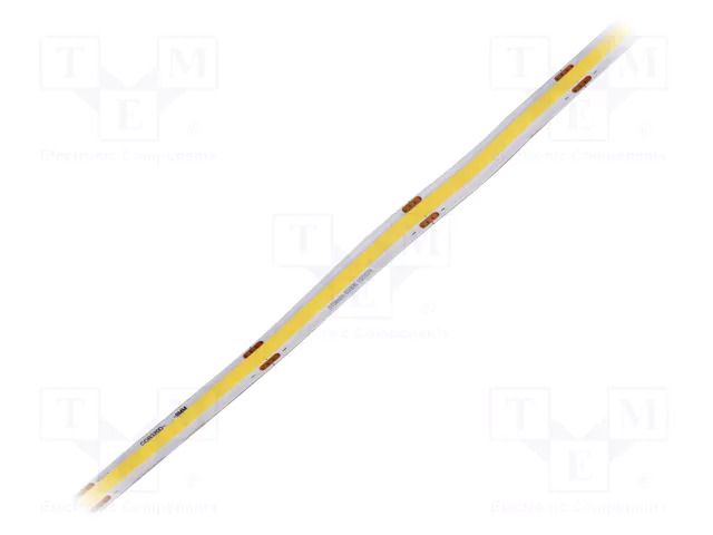 COB LED tape; white; LED/m: 320; 8mm; IP20; 180°; 5W/m; CRImin: 90 POS UQS-COB-5WW-12-50