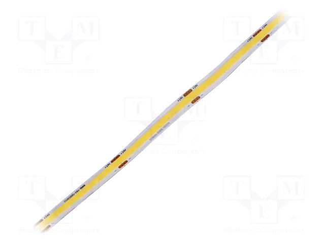 COB LED tape; white; LED/m: 320; 8mm; IP20; 180°; 5W/m; CRImin: 90 POS UQS-COB-5WW-24-50