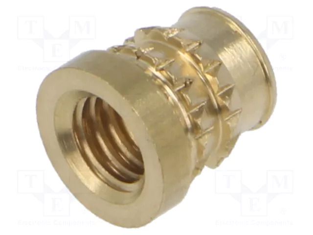 Threaded insert; brass; M5; BN 37901; L: 6.6mm; for plastic TAPPEX KVT-073M5