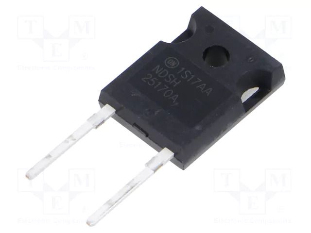Diode: Schottky rectifying; SiC; THT; 1.7kV; 35A; TO247-2; tube ONSEMI NDSH25170A