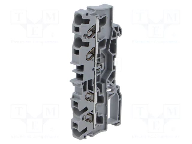 Splice terminal: rail; 2004; 30A; 600V; spring clamp; grey; ways: 1 WAGO 2004-1401