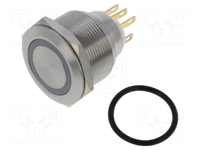 Switch: vandal resistant; Pos: 2; SPDT; 3A/220VAC; 5A/24VDC; IP65 ONPOW GQ25-L-11EJY24VS