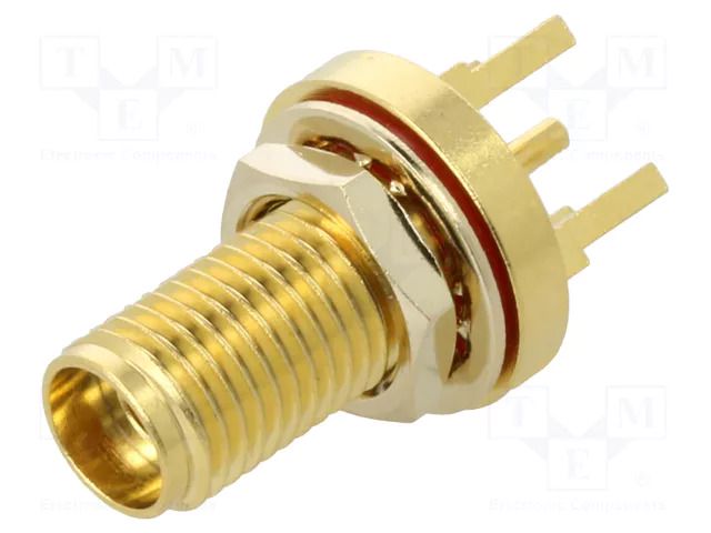 Connector: SMA; socket; female; straight; THT; PTFE; gold-plated GCT RFPC-SMA16-FN-A