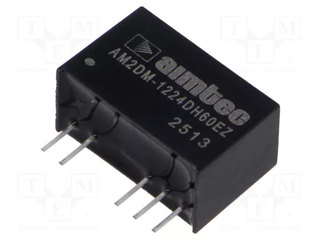 Converter: DC/DC; 2W; Uin: 10.8÷13.2VDC; Uout: -24VDC; Uout2: 24VDC AIMTEC AM2DM-1224DH60EZ
