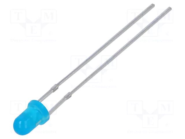 LED; blue; 3mm; 400÷600(typ)-800mcd; 50°; Front: convex; 2.8÷3.5VDC BRIGHTEK (EUROPE) N0B33L33