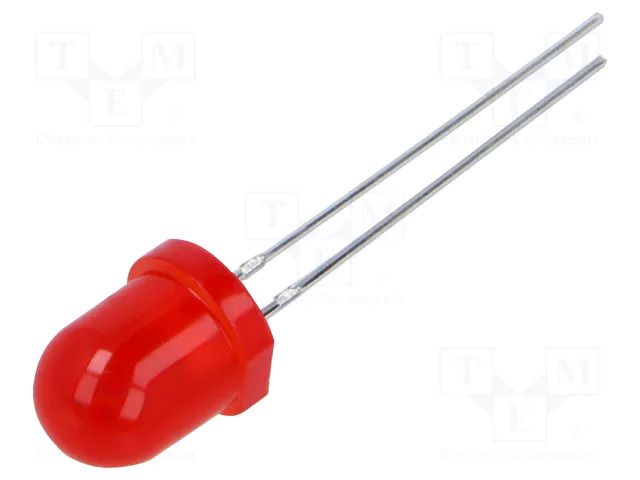 LED; red; 8mm; 180÷450mcd; 45°; 1.7÷2.4VDC; No.of term: 2; -40÷85°C BRIGHTEK (EUROPE) N0R37L00