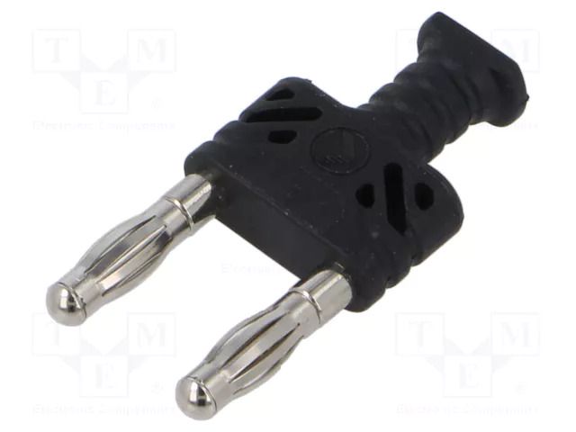 Adapter; black; 60VDC; 32A; banana 4mm socket,banana 4mm plug x2 HIRSCHMANN T&M KSTWS14/4SW