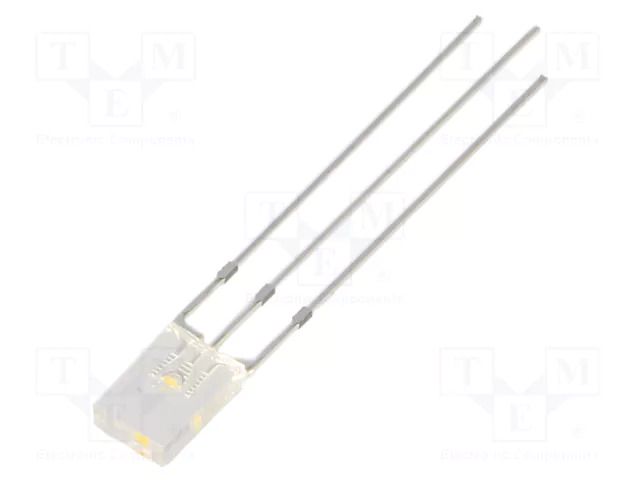 LED; white warm,red; rectangular; 2x5x7mm; bicolour; 500÷750mcd OPTOSUPPLY OSRMPA71C1B
