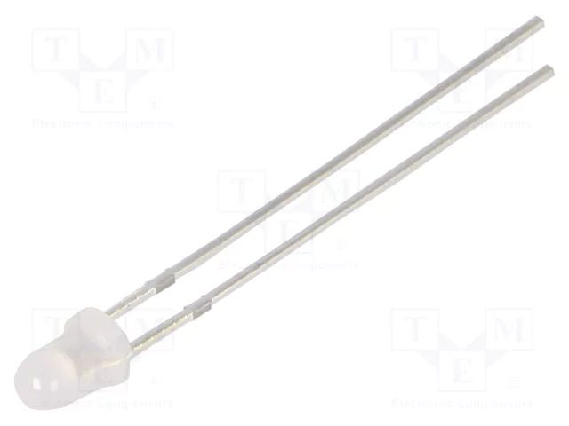 LED; yellow; 3mm; 150÷220mcd; 60°; Front: convex; 2.1÷2.6VDC; round OPTOSUPPLY OSY5JA3162A
