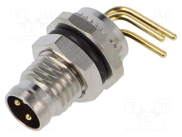 Connector: M8; socket; male; 48V; 4A; PIN: 3; IP67; angled; THT LUTRONIC 0832-03-T8CP
