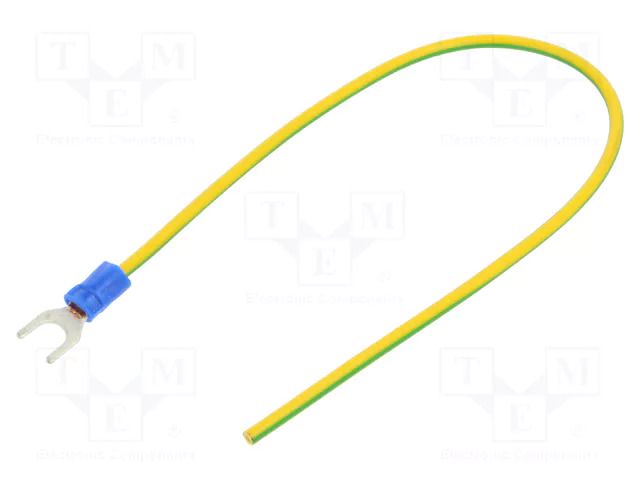 Cable: cable with crimped terminals; non-insulated; 250mm CHEVAL M5WI-150YG025