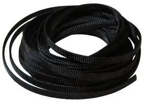 SLEEVING, BRAID, 8MM, BLACK, 10M PETBK8B10