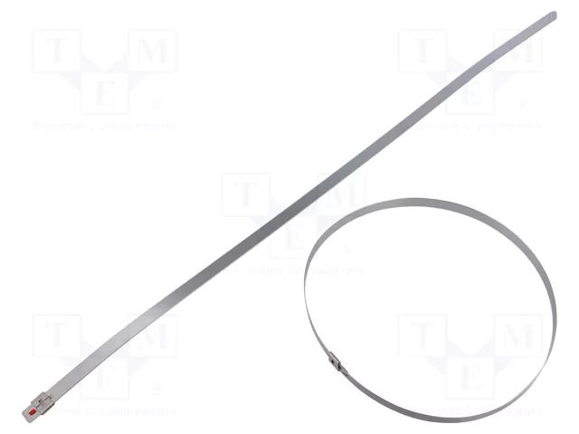 Cable tie; L: 509mm; W: 8mm; stainless steel AISI 304; 1500N; MST HELLERMANNTYTON MST500M-SS304-ML