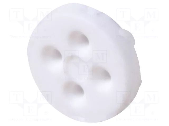 Spacer sleeve; LED; Øout: 5.1mm; L: 1.5mm; white; Holes pitch: 2.5mm BIVAR 116-060