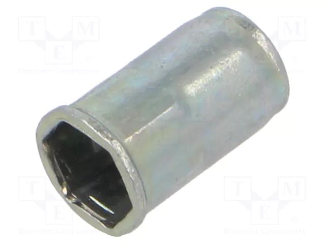 Rivet nuts; M5; steel; BN 7776; L: 12mm; Head: flat; M5SHUKO33 ST BOSSARD B5/0.7-3.3/BN7776