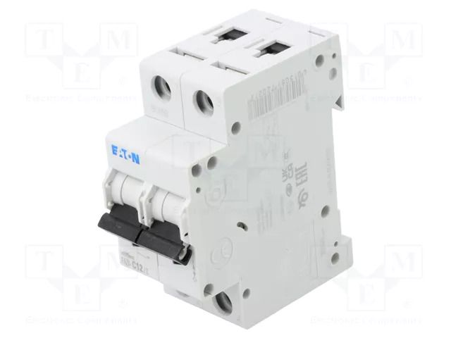 Circuit breaker; 230/400VAC; Inom: 12A; Poles: 2; Charact: C; 6kA EATON ELECTRIC FAZ6-C12/2