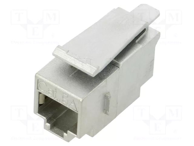 Coupler; coupler; PIN: 8; RJ45 socket,both sides; Keystone; 8p8c TELEGÄRTNER J00029A0061