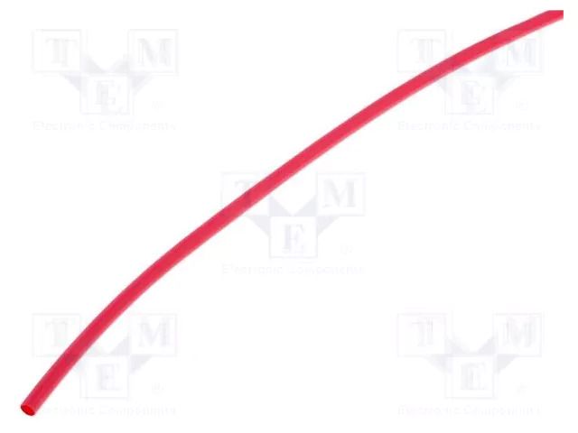 Heat shrink sleeve; 3: 1; 3mm; L: 200mm; red; 10pcs. HELLERMANNTYTON HIS-3-BAG-3/1-RD