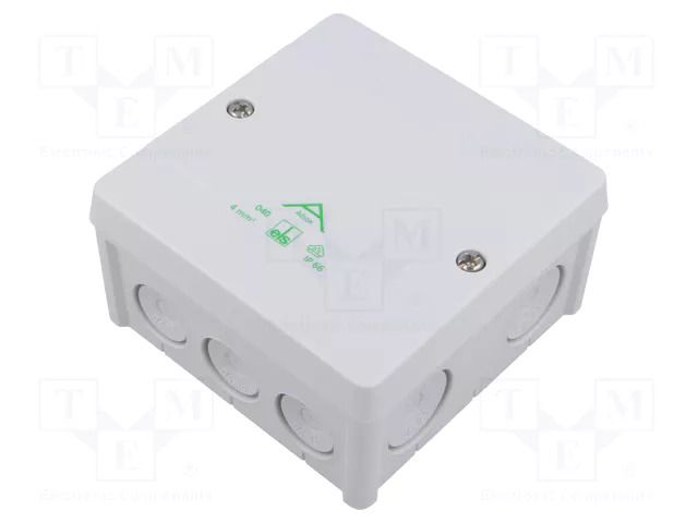 Enclosure: junction box; X: 102mm; Y: 102mm; Z: 57mm; IP66; grey; ABOX SPELSBERG ABOX-040-4