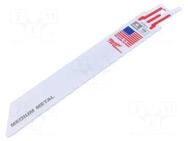 Hacksaw blade; metal,reciprocating saw; 18teeth/inch; 150mm Milwaukee MW-48475184