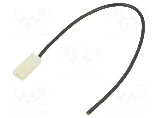 Cable with crimped terminals; H07V-K; 2.5mm2; black; 250mm; flat CHEVAL J63ON-250BK025