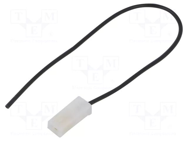 Cable with crimped terminals; H05V-K; 1mm2; black; 250mm; flat CHEVAL J63ON-100BK025