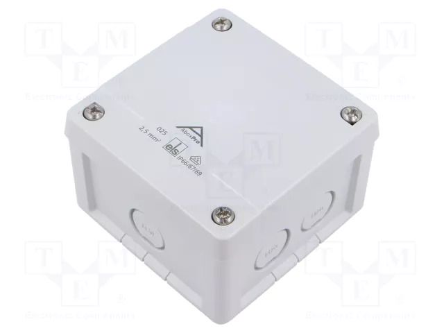 Enclosure: junction box; X: 92mm; Y: 92mm; Z: 60mm; polycarbonate SPELSBERG ABOX-PRO-025-L