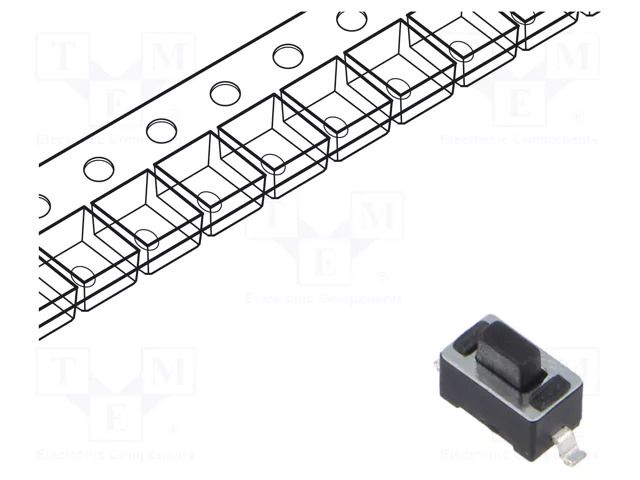 Microswitch TACT; SPST; Pos: 2; 0.05A/12VDC; SMT; 1.27N; 5mm CONNFLY TACT4203-22130-R