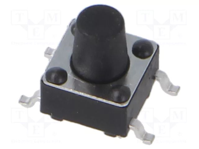 Microswitch TACT; SPST; Pos: 2; 0.05A/12VDC; SMT; 1.57N; 6x6x3.5mm CONNFLY TACT4203-14160-R
