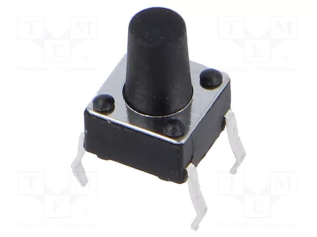 Microswitch TACT; SPST; Pos: 2; 0.05A/12VDC; THT; 1.57N; 6x6x3.5mm CONNFLY TACT4101-19160-A