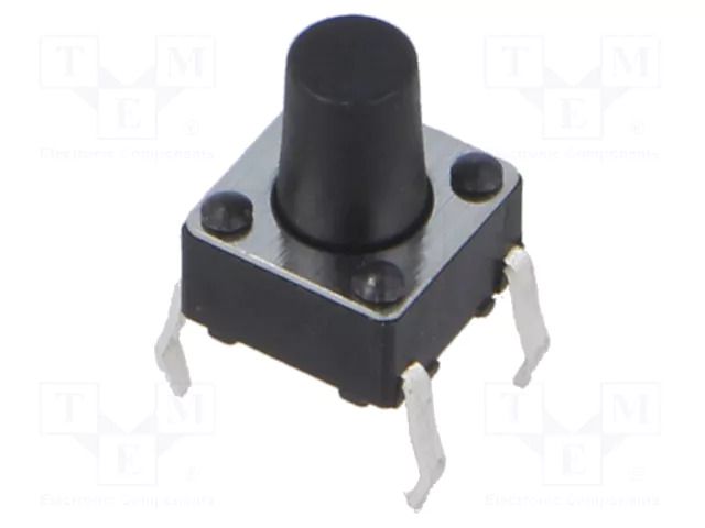Microswitch TACT; SPST; Pos: 2; 0.05A/12VDC; THT; 1.57N; 6x6x3.5mm CONNFLY TACT4101-18160-A