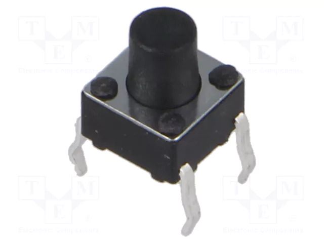 Microswitch TACT; SPST; Pos: 2; 0.05A/12VDC; THT; 1.57N; 6x6x3.5mm CONNFLY TACT4101-14160-A