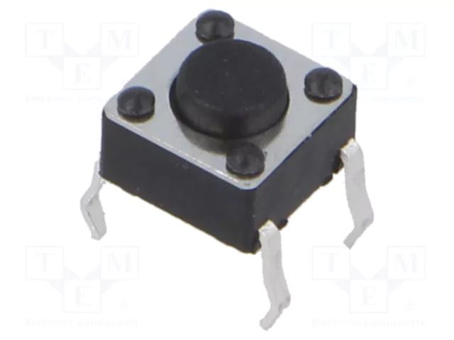 Microswitch TACT; SPST; Pos: 2; 0.05A/12VDC; THT; 1.57N; 6x6x3.5mm CONNFLY TACT4101-11160-A