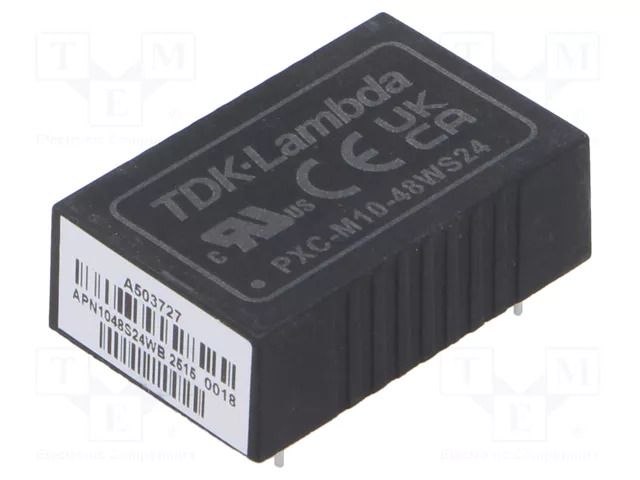 Converter: DC/DC; 10W; Uin: 18÷75VDC; Uout: 24VDC; Iout: 416mA; DIP24 TDK-LAMBDA PXC-M10-48WS24