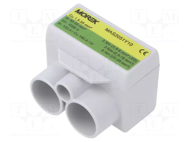 Splice terminal: distribution block; SLT50; 1kV; PIN: 3(2+1) MOREK MAS2051Y10