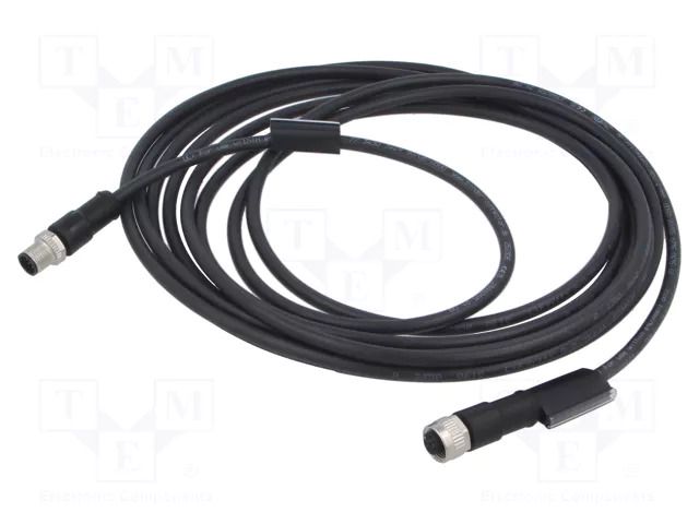 Cable: for sensors/automation; PIN: 8; 5m; plug; 30VDC; 30VAC; 2A BINDER 773430342950708-05