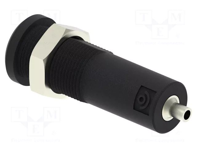 Connector: 4mm banana; socket; 10A; black; 2mm soldering hole ELECTRO-PJP PJP5270-HT-C-N