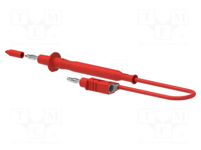 Test lead; 60VDC; 30VAC; 12A; probe tip,banana plug 4mm; Len: 1m ELECTRO-PJP PJP4110-D4-100R