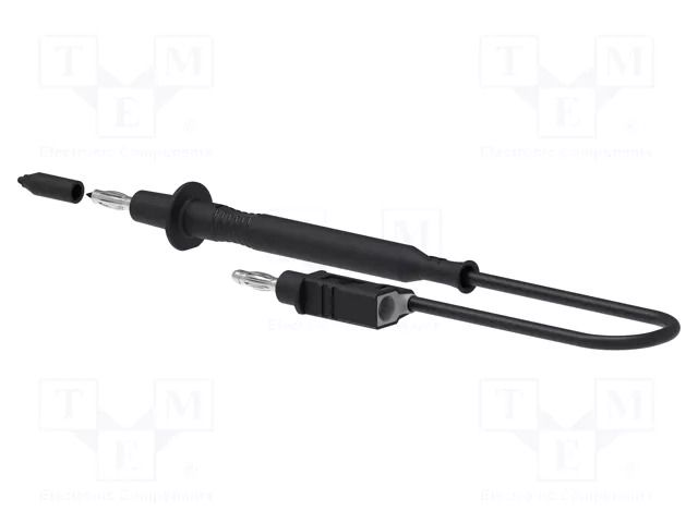 Test lead; 60VDC; 30VAC; 12A; probe tip,banana plug 4mm; Len: 1m ELECTRO-PJP PJP4110-D4-100N