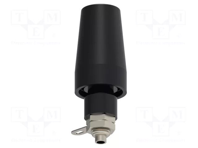 Connector: 4mm banana; socket; 36A; black; nickel plated; M6 ELECTRO-PJP PJP3283-F-N