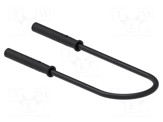 Test lead; 60VDC; 30VAC; 10A; banana socket 2mm,both sides; black ELECTRO-PJP PJP230-100N