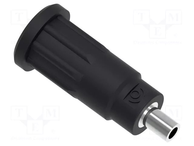 Connector: 2mm banana; socket; 10A; 24.7mm; black; insulated ELECTRO-PJP PJP229-3-N