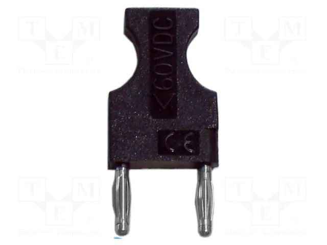 Connector: 2mm fork terminals; plug; 10A; 30VAC; 60VDC; black; 34mm ELECTRO-PJP PJP227-12-N