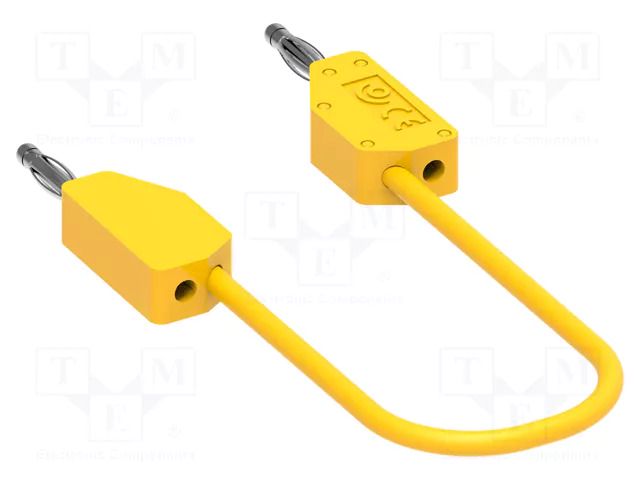 Test lead; 60VDC; 30VAC; 6A; banana plug 2mm,both sides; Len: 0.1m ELECTRO-PJP PJP214-10J