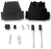 D SUB PLUG KIT, STRAIGHT, 25WAY, W/ HOOD L717DB25PST1