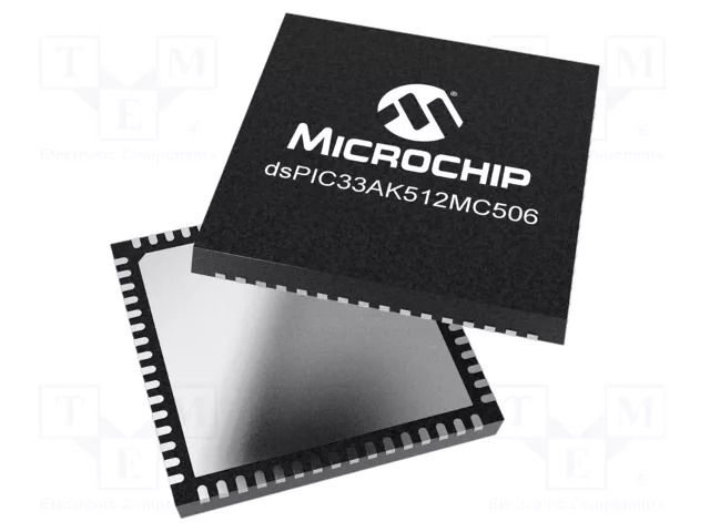 IC: dsPIC microcontroller; 512kB; 64kBRAM; VQFN48; 3÷3.6VDC; tube MICROCHIP TECHNOLOGY 33AK512MPS505-I/M7