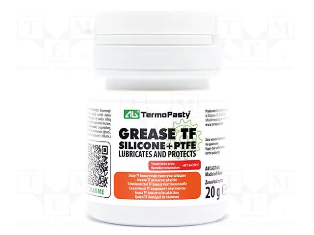 Grease; paste; Ingredients: PTFE,silicone; plastic container AG TERMOPASTY SMAR-TF-20