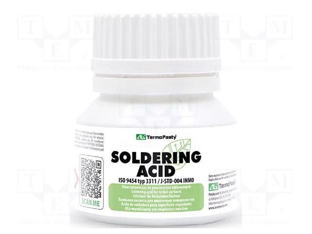 Agent: soldering acid; for difficult to tin nickel surfaces AG TERMOPASTY SOLDER-ACID-35